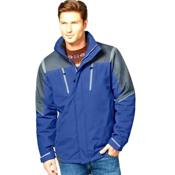Weatherproof 32 degrees performance hydro-tech small coat jacket blue black - Picture 1 of 12